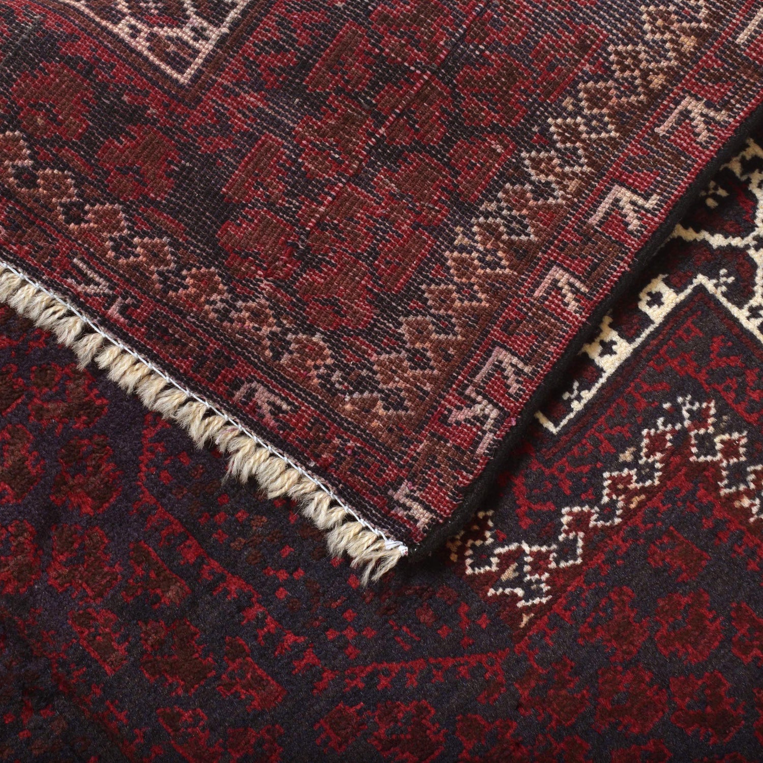 Baluchi Rug Handmade Red Prayer Design 3x5 ft