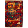 Pictorial Rug Handmade Multi Design