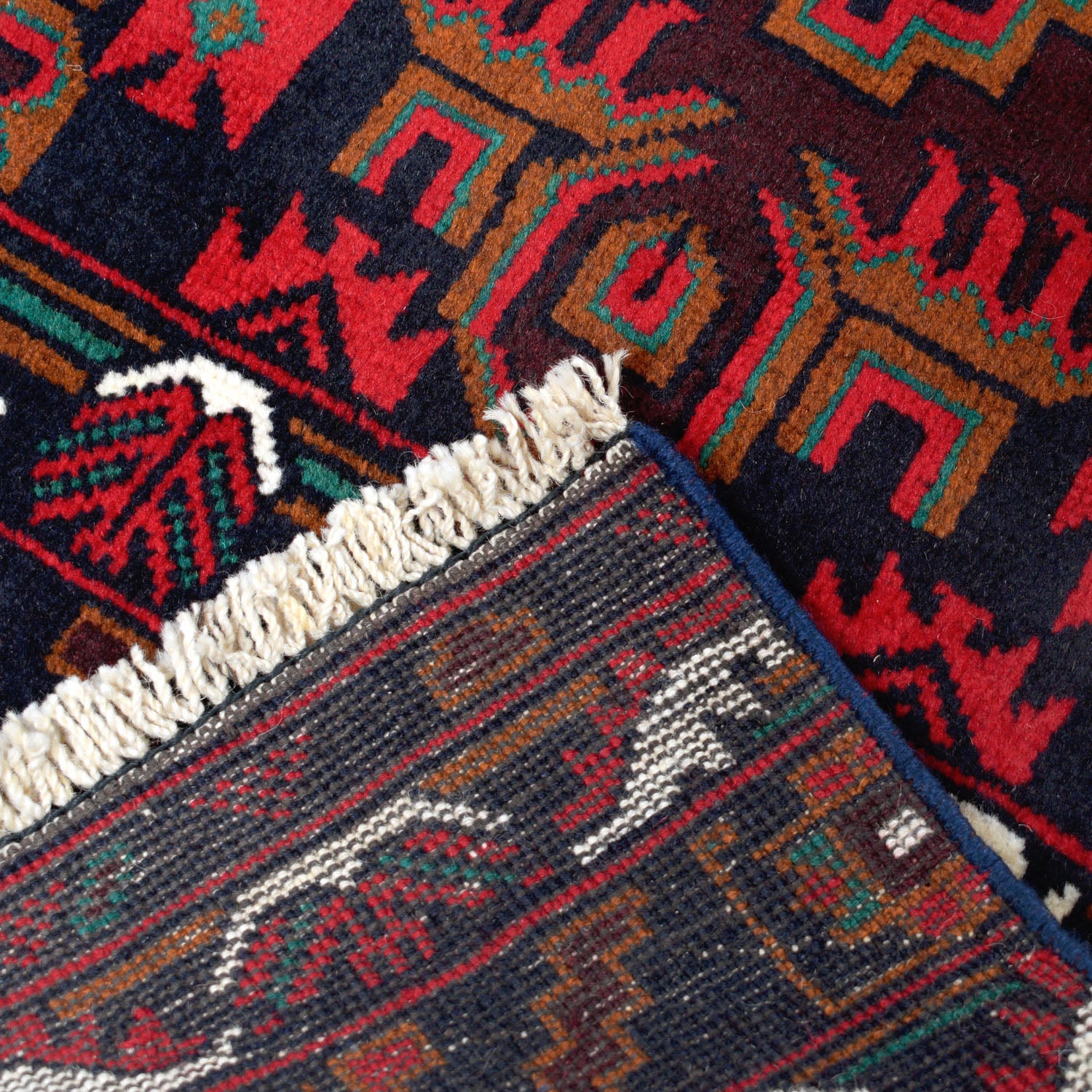 Baluchi Runner Rug Handmade Multi 13' Runner