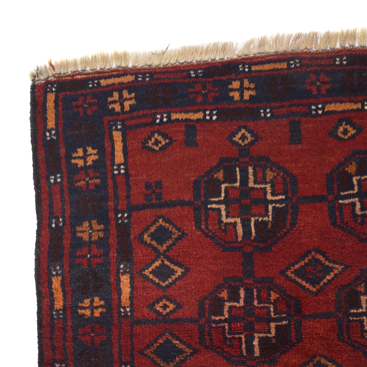 Baluchi Rug Handmade Red Geometric 4x6 ft