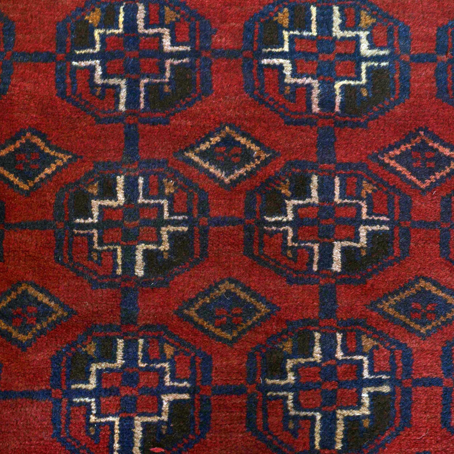 Baluchi Rug Handmade Red Geometric 4x6 ft