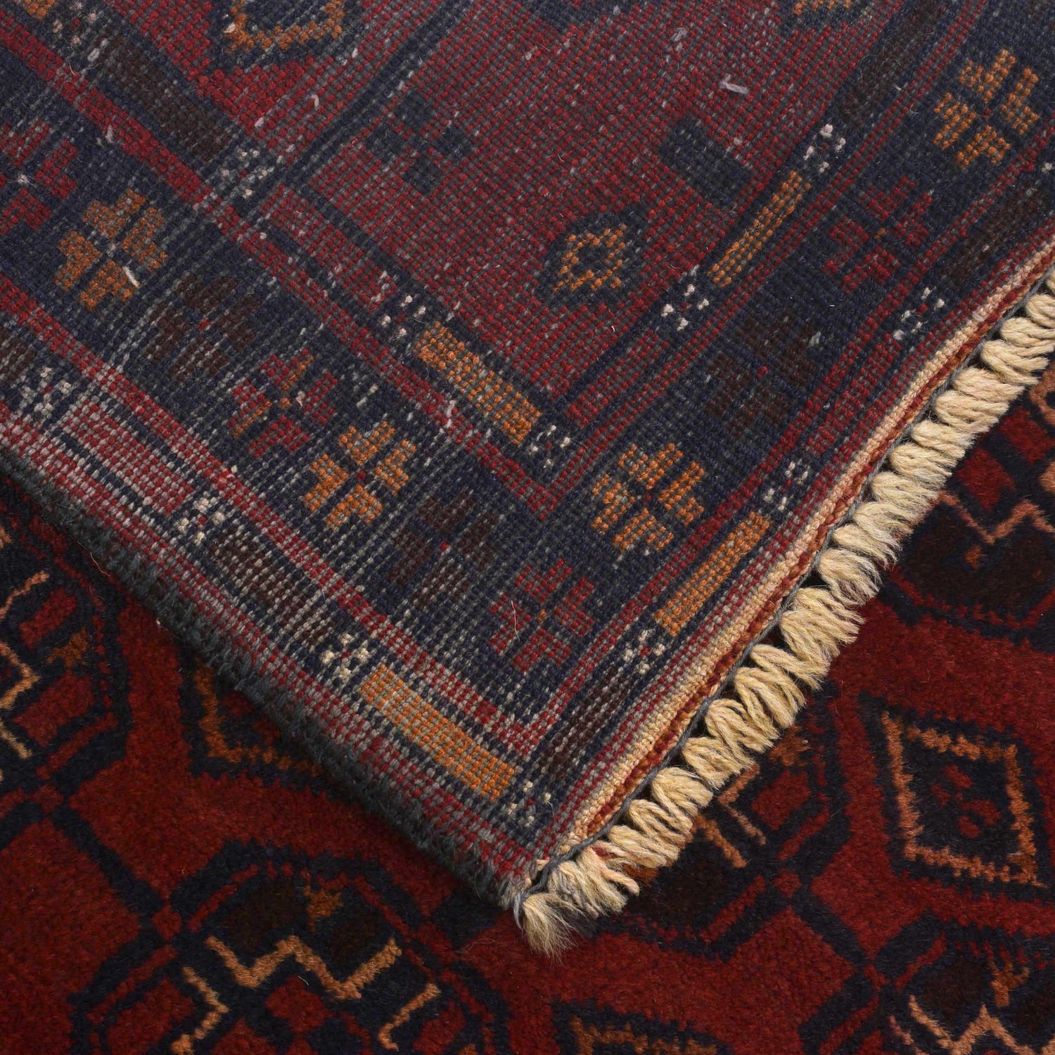 Baluchi Rug Handmade Red Geometric 4x6 ft