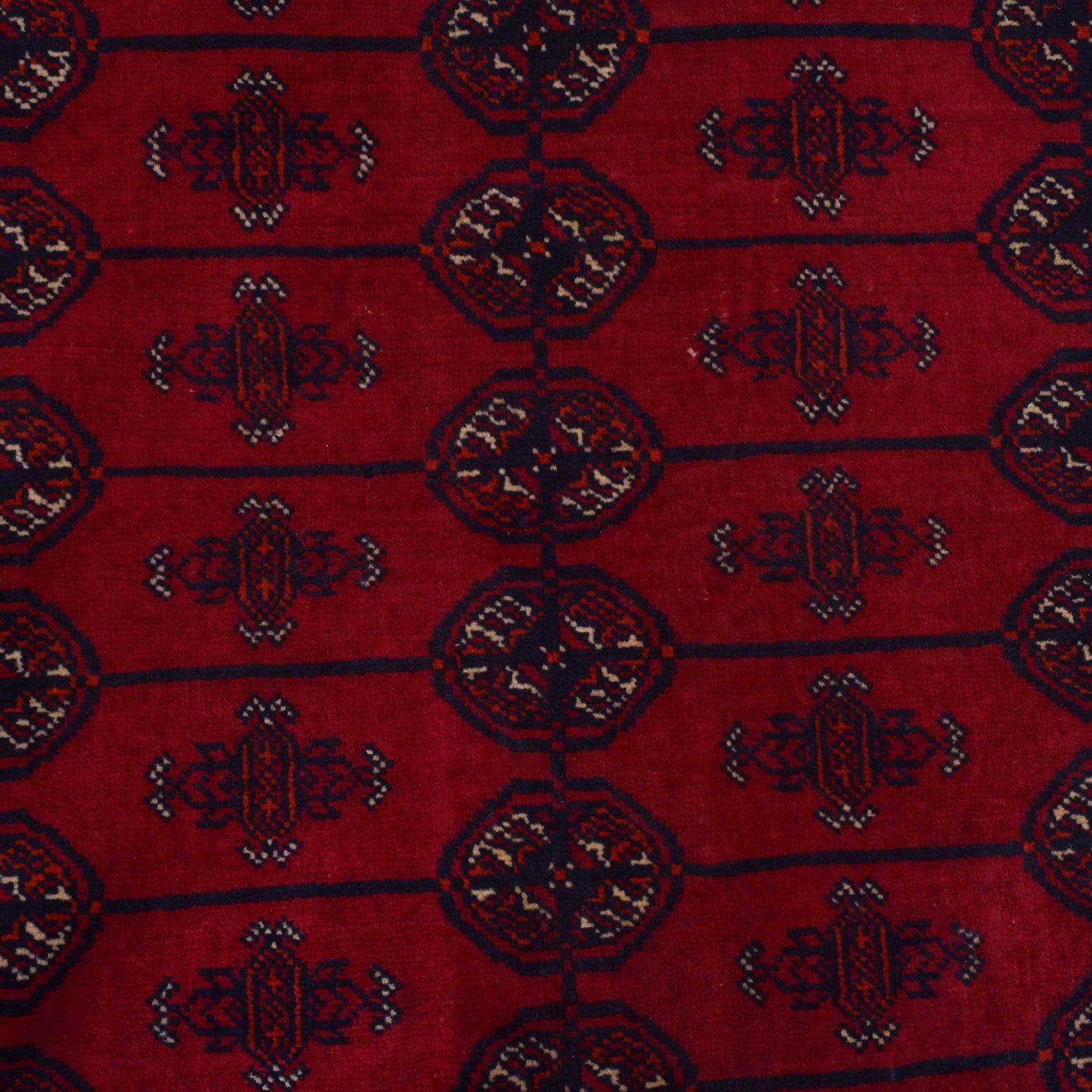 Bokhara Rug Handmade Vibrant Red Medallion 4x6 ft