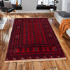 Bokhara Rug Handmade Vibrant Red Medallion 4x6 ft
