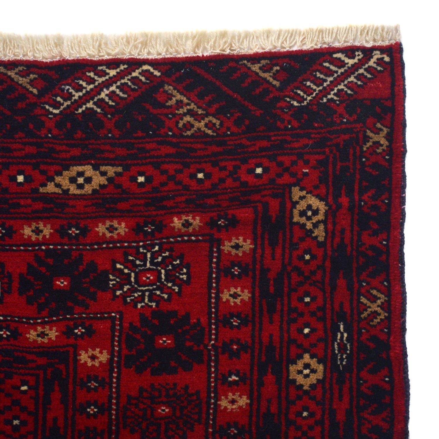 Bokhara Rug Handmade Vibrant Red Medallion 4x6 ft