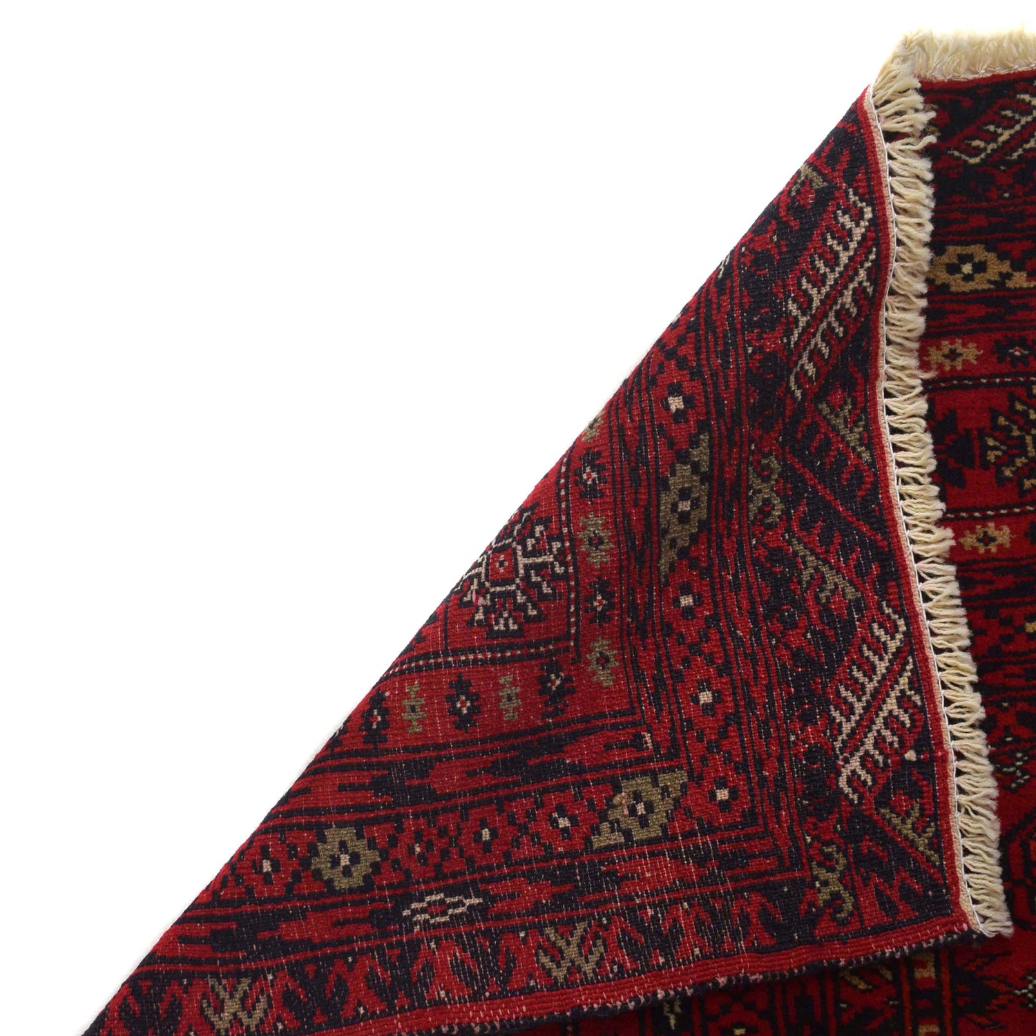 Bokhara Rug Handmade Vibrant Red Medallion 4x6 ft