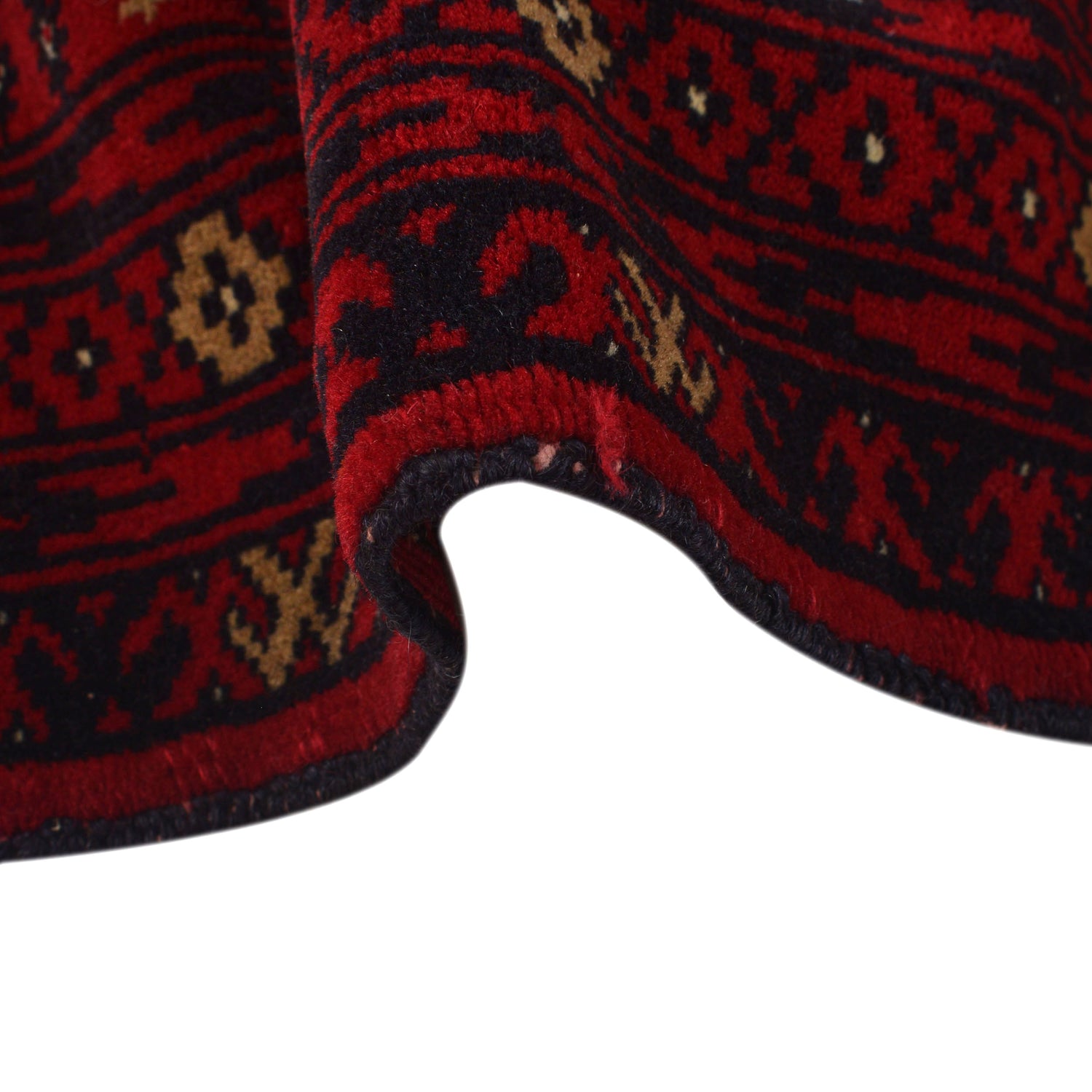 Bokhara Rug Handmade Vibrant Red Medallion 4x6 ft