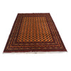 Khoja Roshnai Area Rug Handmade Orange Floral 4x7 ft