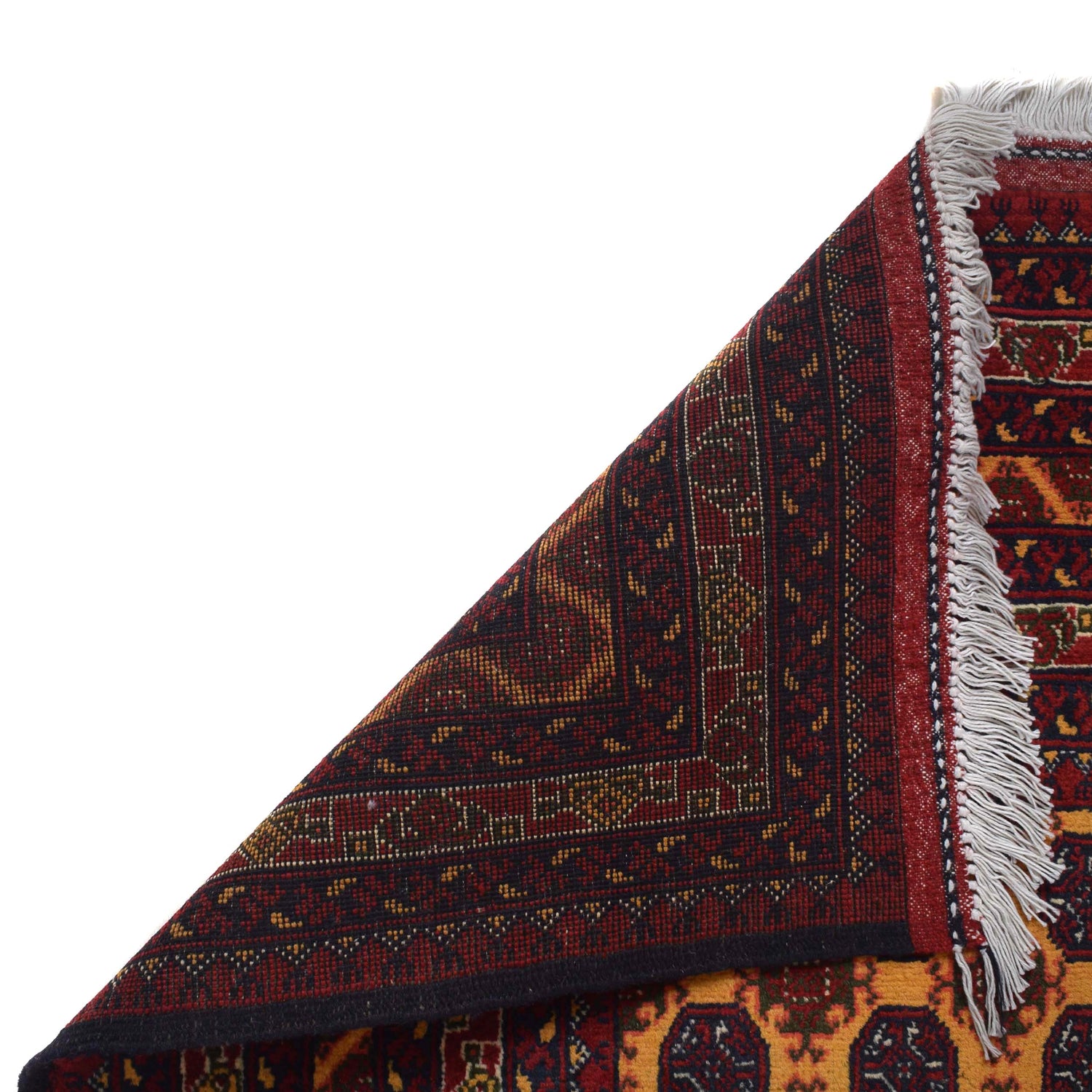 Khoja Roshnai Area Rug Handmade Orange Floral 4x7 ft