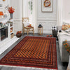 Khoja Roshnai Area Rug Handmade Orange Floral 4x7 ft