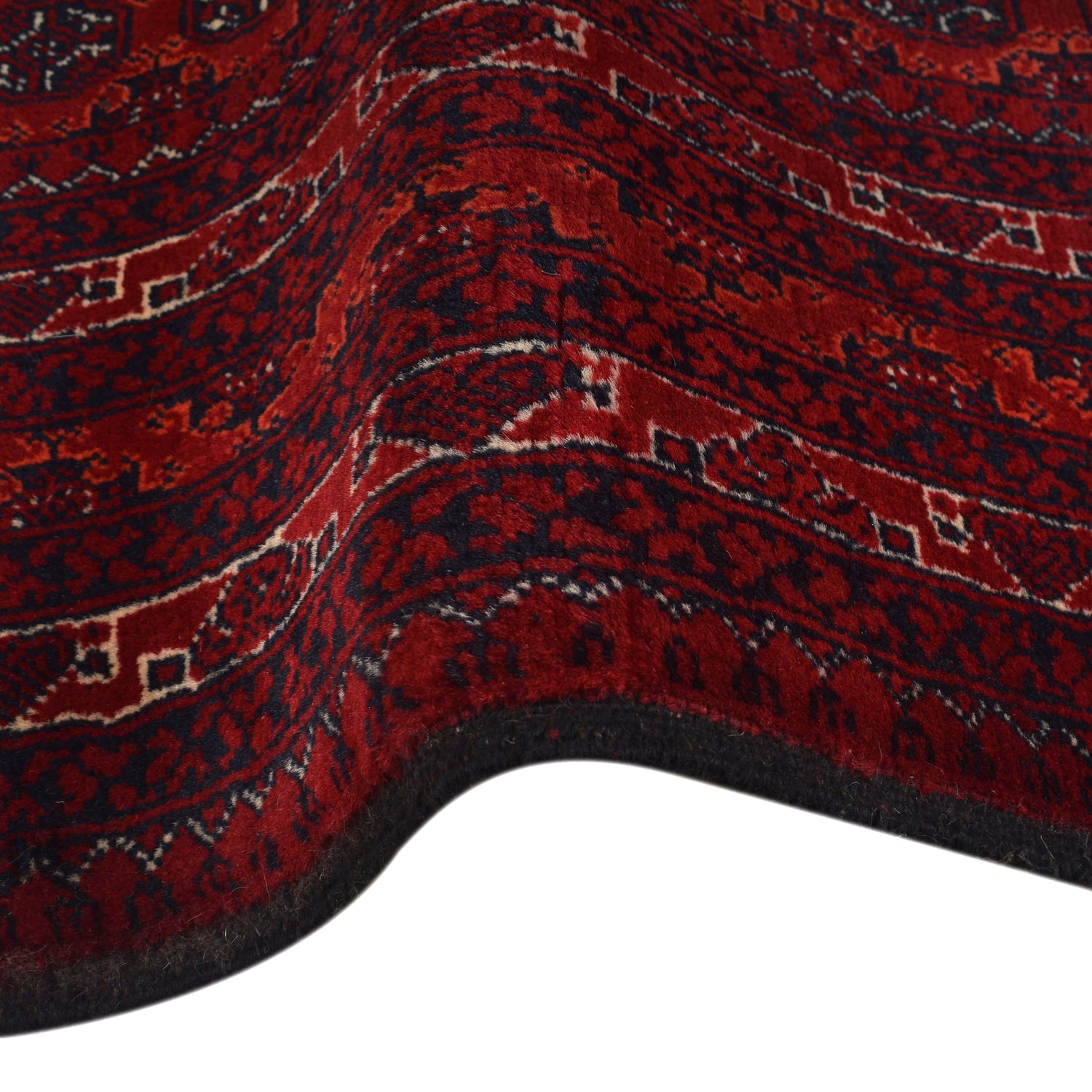Khoja Roshnai Area Rug Handmade Burgundy Red Floral 3x5 ft