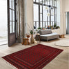 Khoja Roshnai Area Rug Handmade Burgundy Red Floral 3x5 ft
