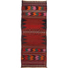 Table Sheet Runner Rug Handmade Maroon Curvilinear 6' Runner