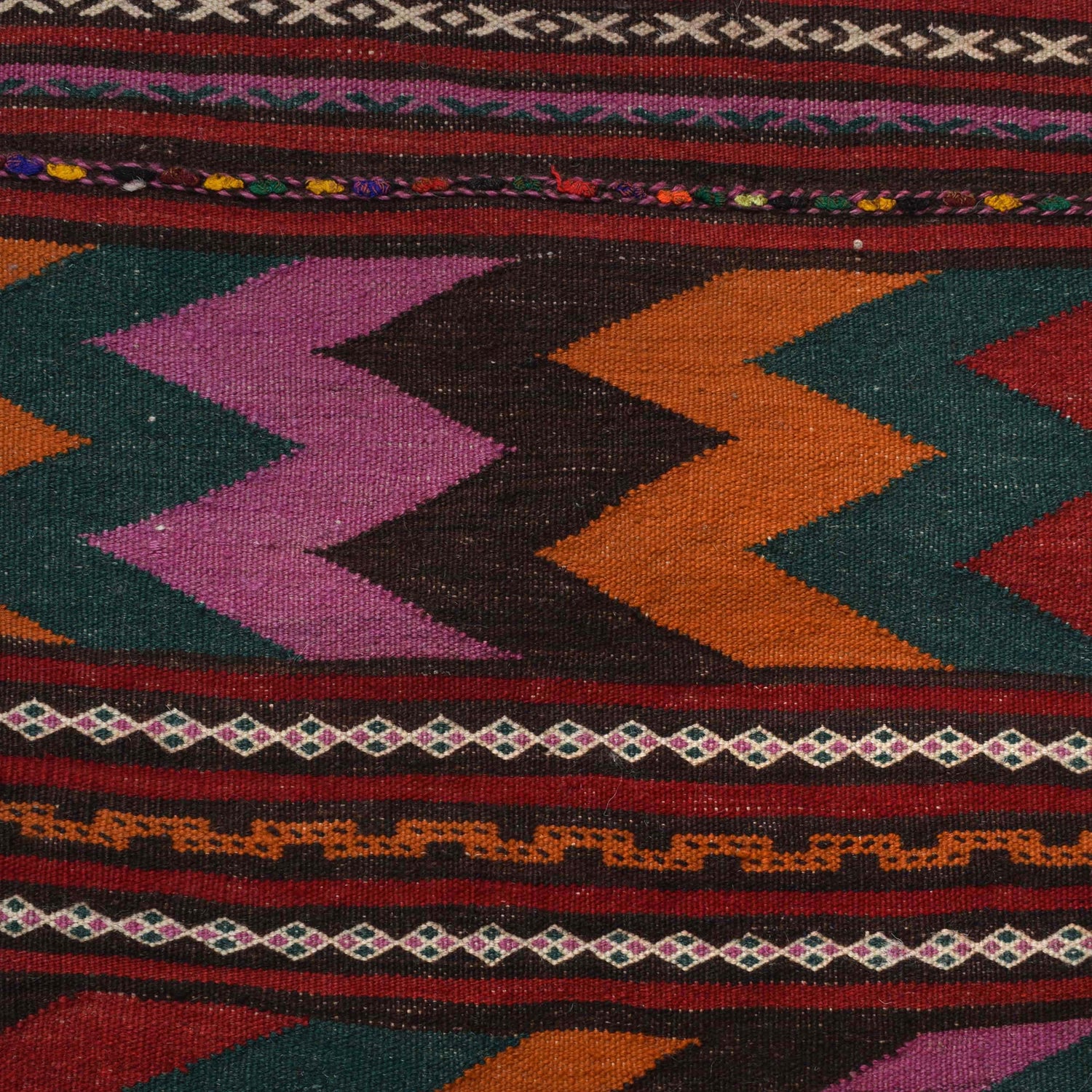 Table Sheet Runner Rug Handmade Maroon Curvilinear 6' Runner