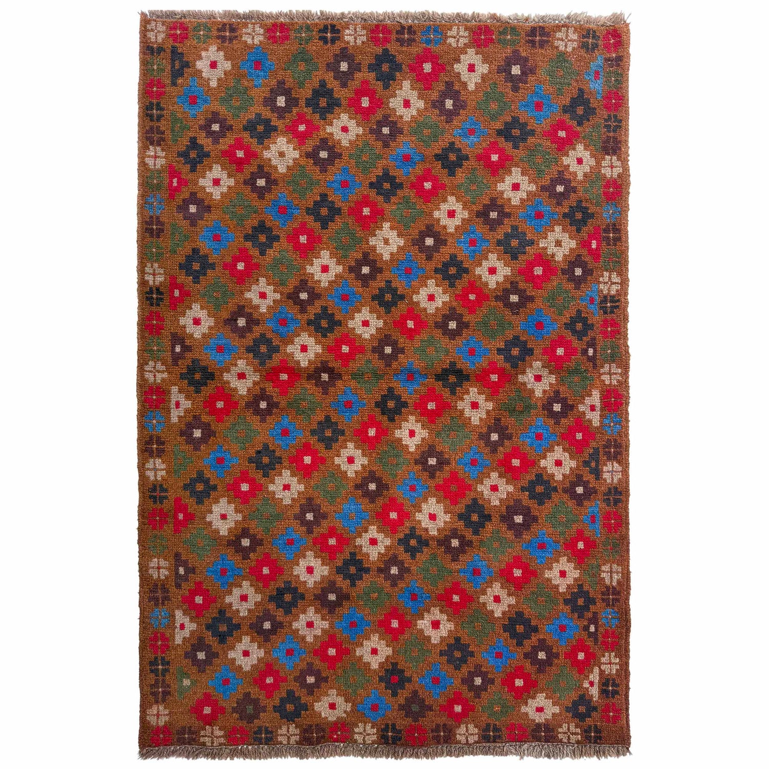 Baluchi Rug Handmade Multi Geometric 3x5 ft