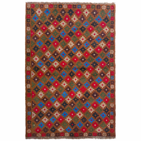 Baluchi Rug Handmade Multi Geometric 3x5 ft