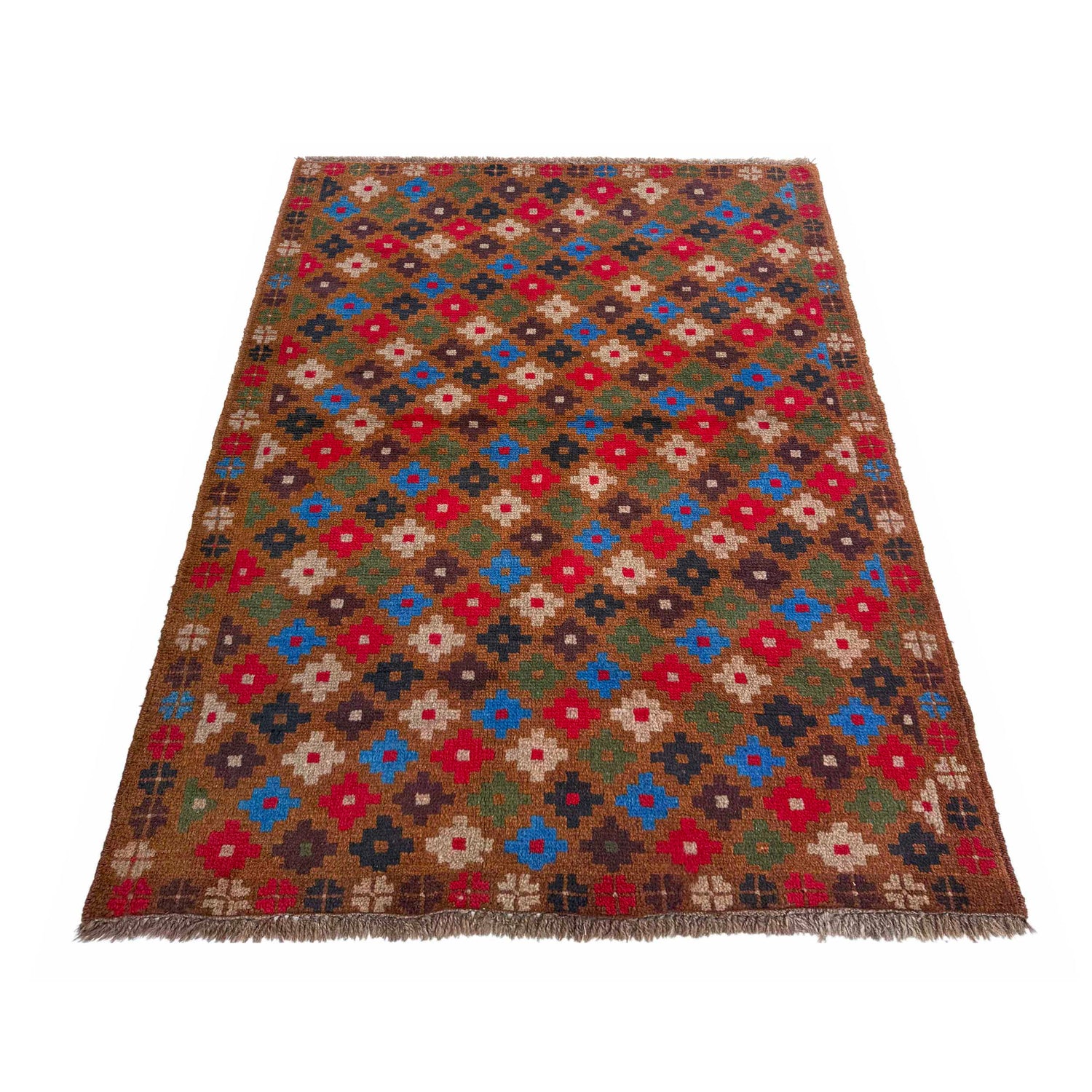 Baluchi Rug Handmade Multi Geometric 3x5 ft