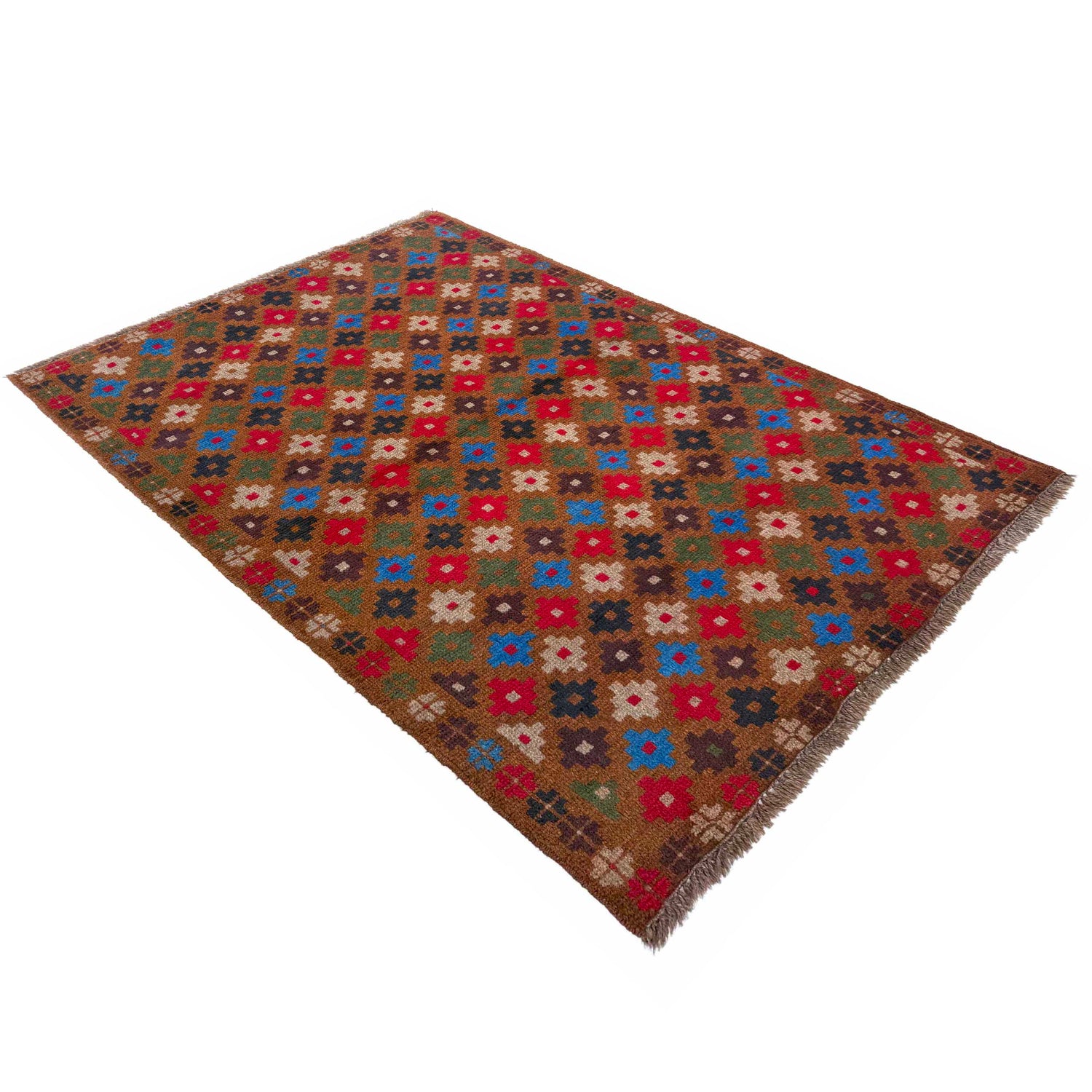 Baluchi Rug Handmade Multi Geometric 3x5 ft