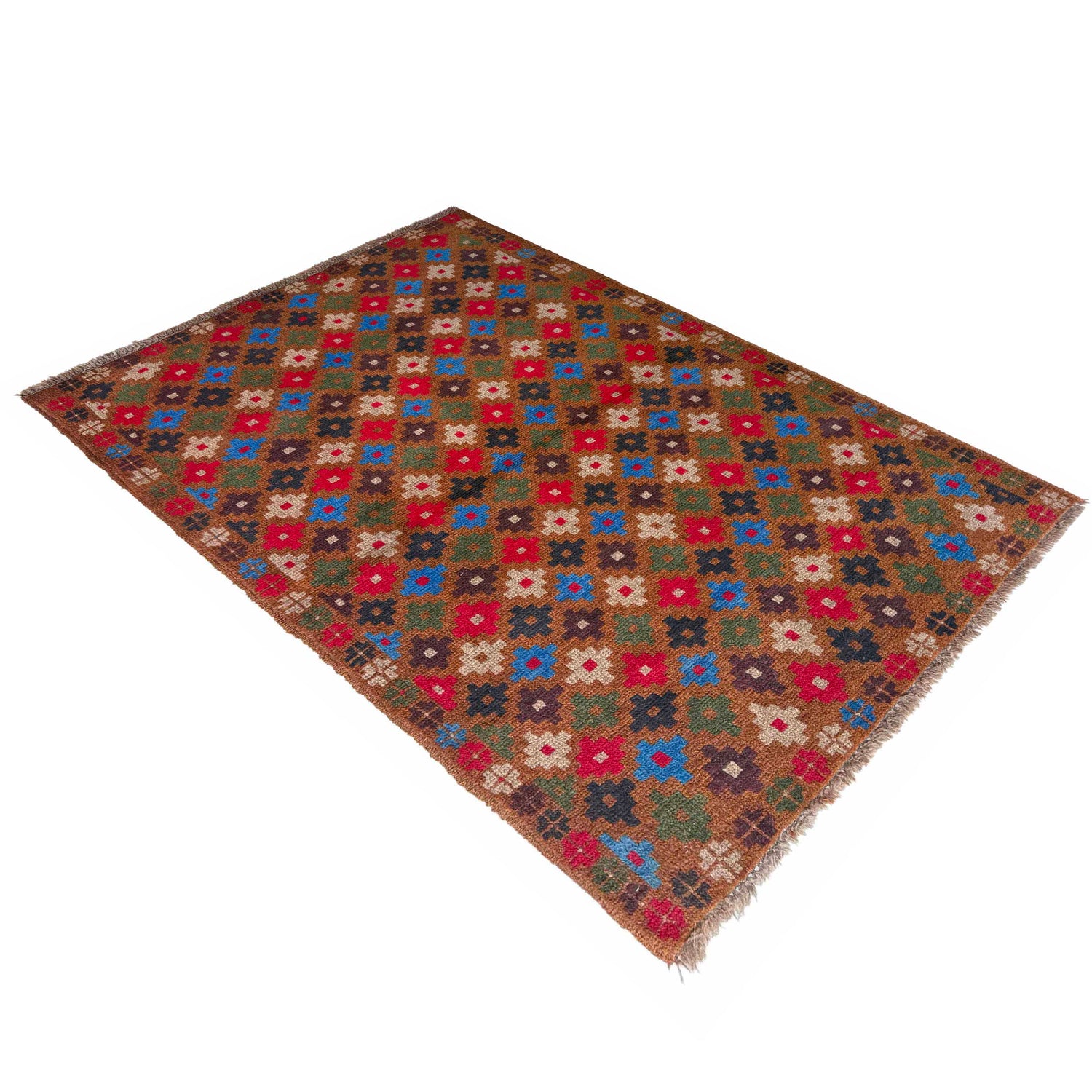 Baluchi Rug Handmade Multi Geometric 3x5 ft