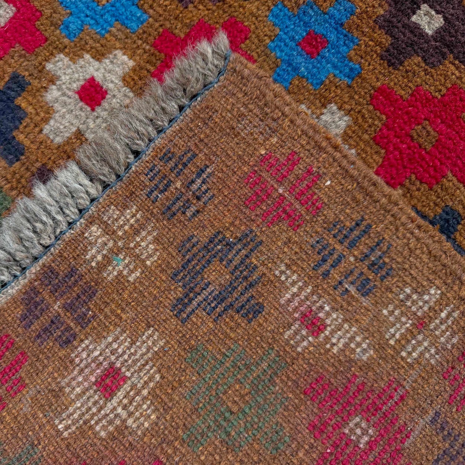 Baluchi Rug Handmade Multi Geometric 3x5 ft