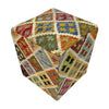 Vegetable Kilim Stool Cover Handmade Multi Geometric 1x1 ft