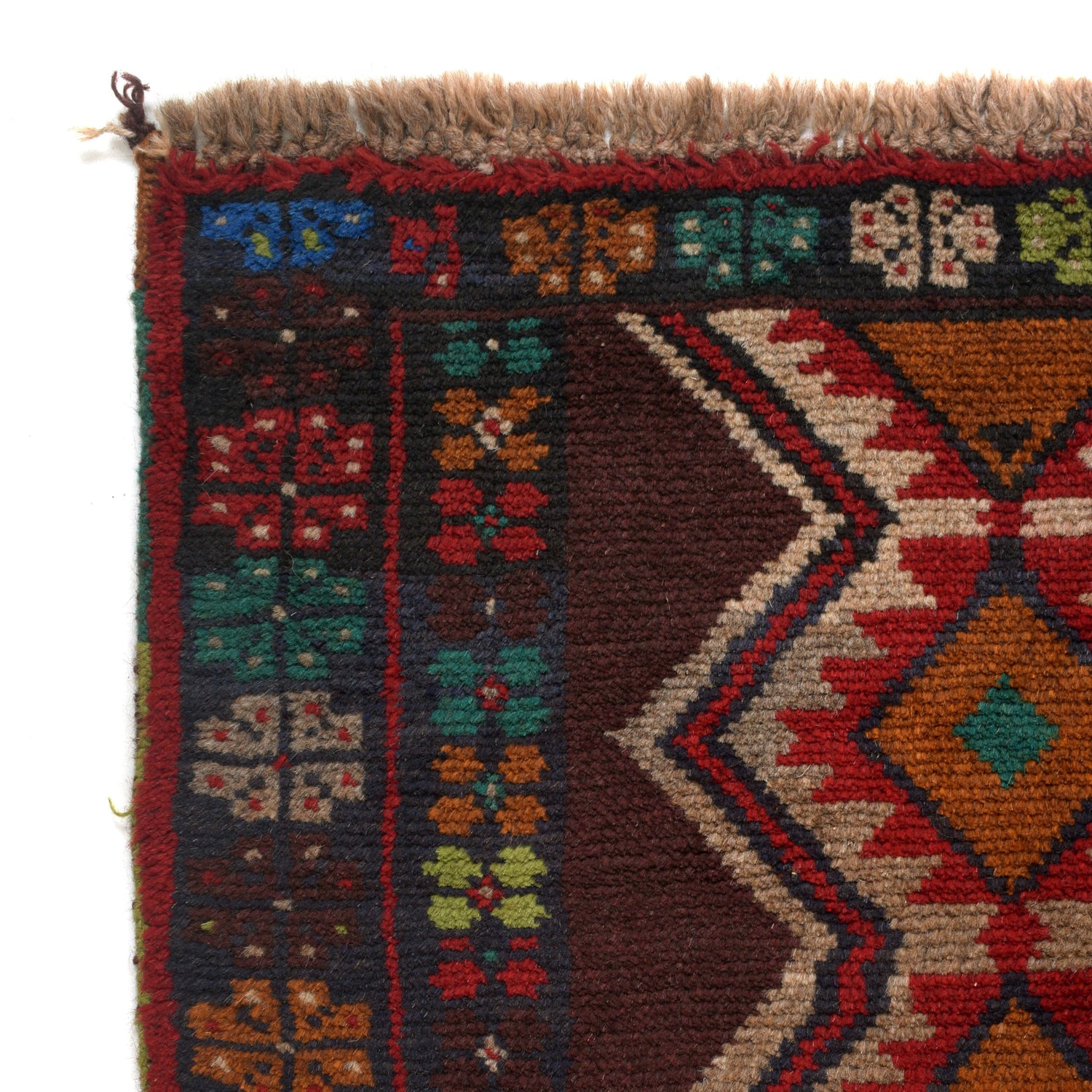 Kohistani Area Rug Handmade Multi Geometric 5x8 ft