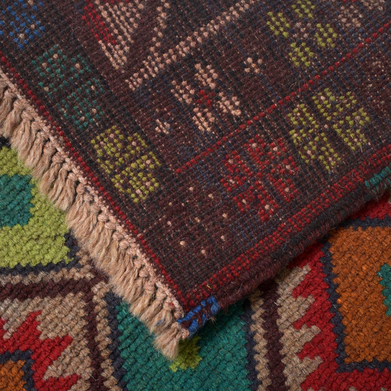 Kohistani Area Rug Handmade Multi Geometric 5x8 ft