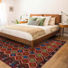 Kohistani Area Rug Handmade Multi Geometric 5x8 ft