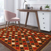 Baluchi Rug Handmade Orange Geometric 3x5 ft