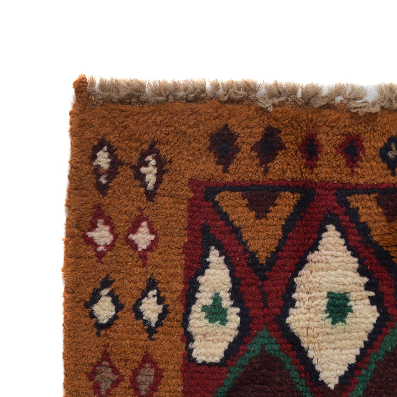 Baluchi Rug Handmade Orange Geometric 3x5 ft