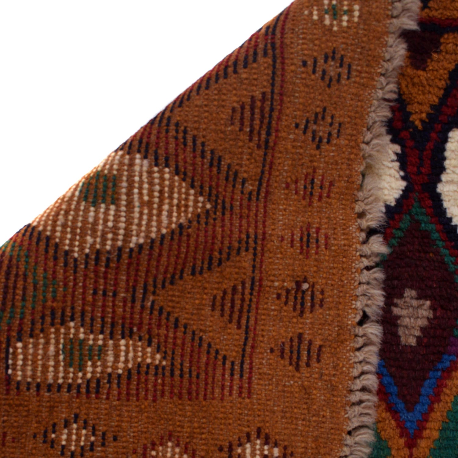 Baluchi Rug Handmade Orange Geometric 3x5 ft