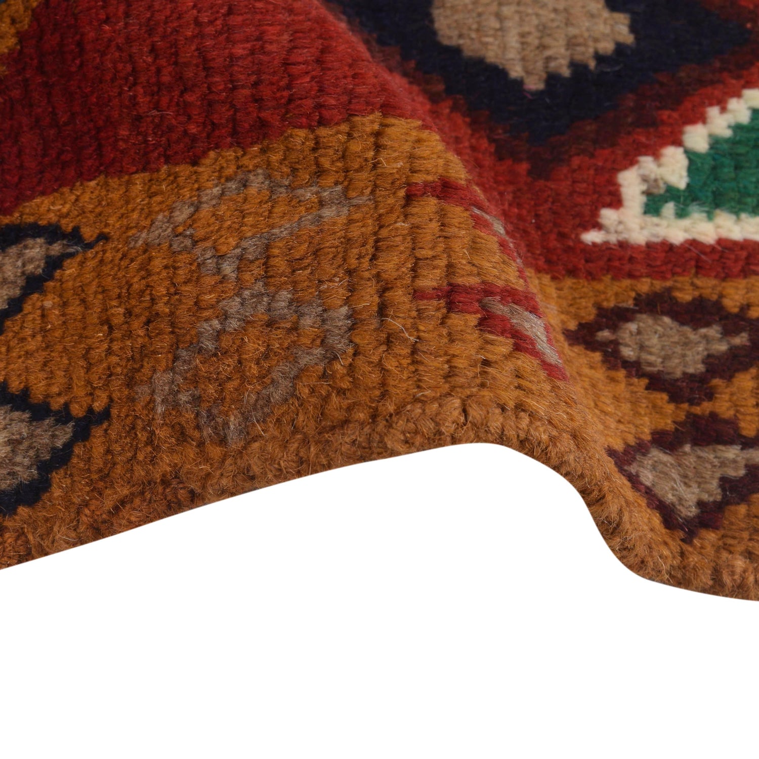 Baluchi Rug Handmade Orange Geometric 3x5 ft