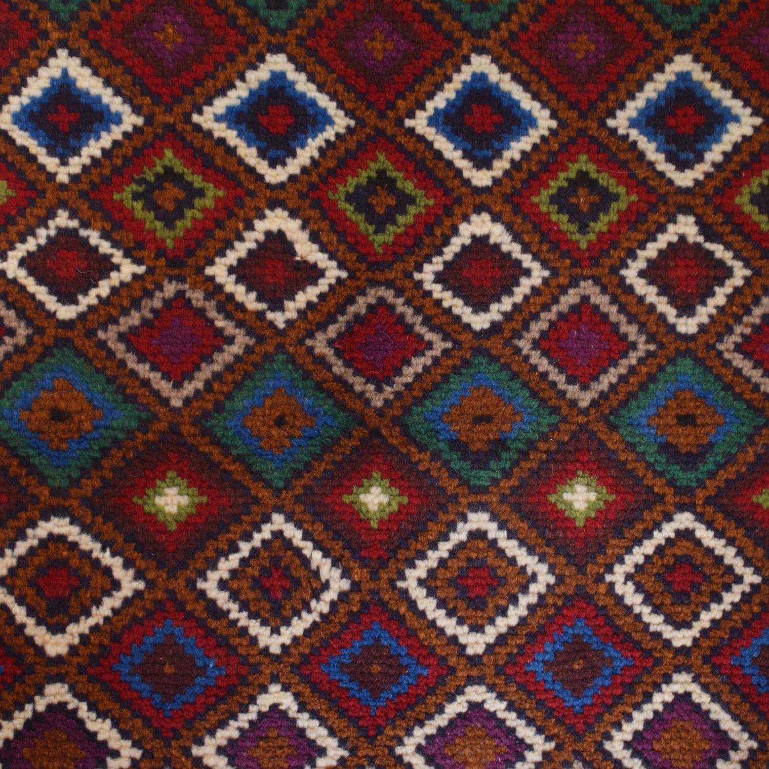 Baluchi Rug Handmade Brown Geometric 3x5 ft