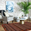 Baluchi Rug Handmade Brown Geometric 3x5 ft