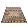 Soumak Kilim Area Rug Handmade White Floral 4x6 ft