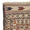 Soumak Kilim Area Rug Handmade White Floral 4x6 ft