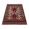 Barjasta Area Rug Handmade Beige Floral 4x6 ft