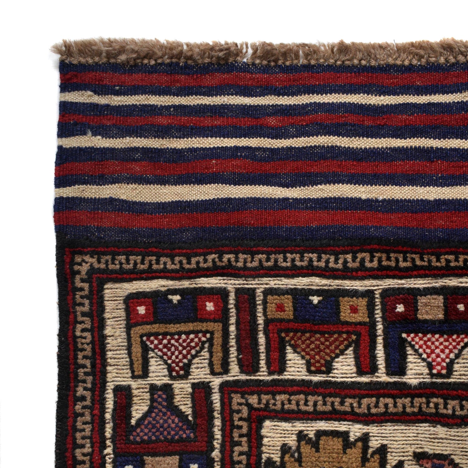 Barjasta Area Rug Handmade Beige Floral 4x6 ft