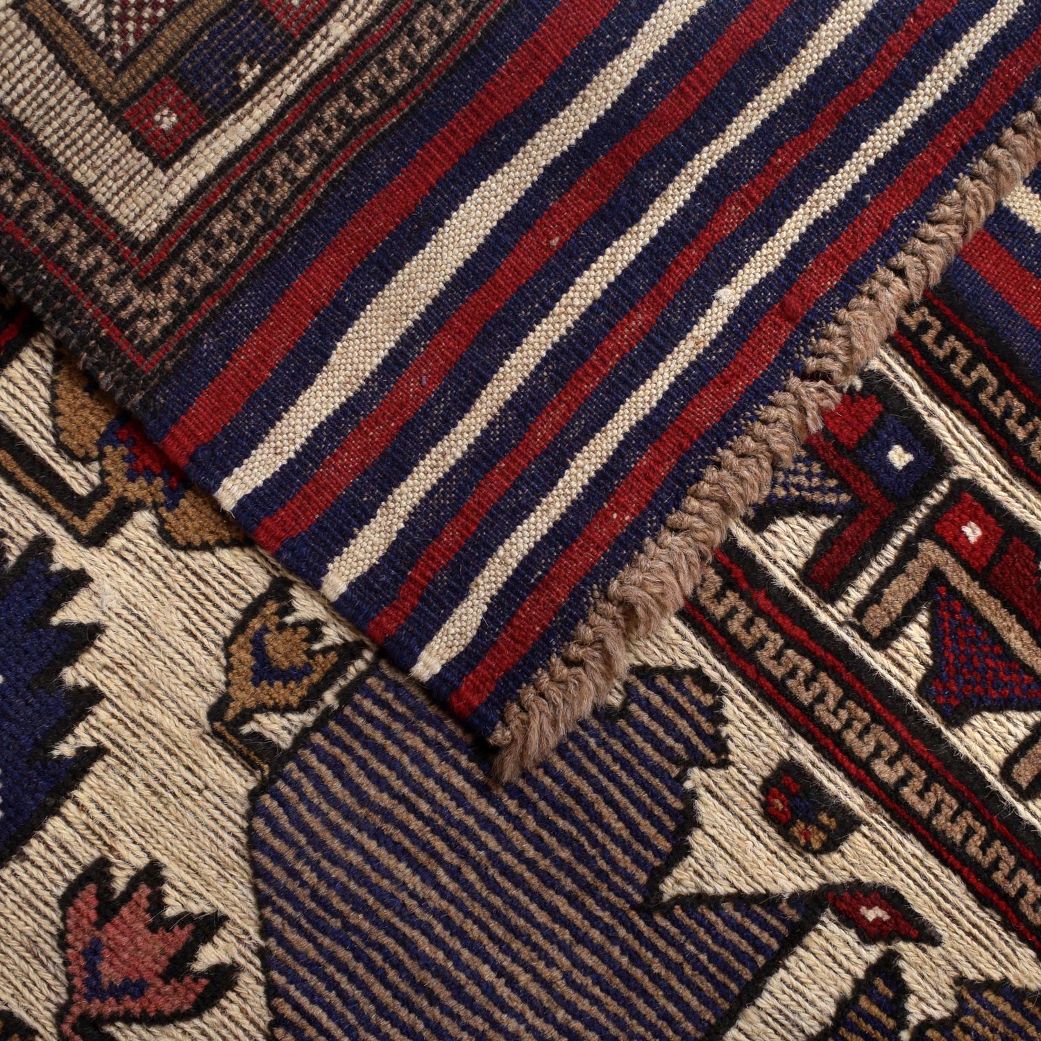Barjasta Area Rug Handmade Beige Floral 4x6 ft