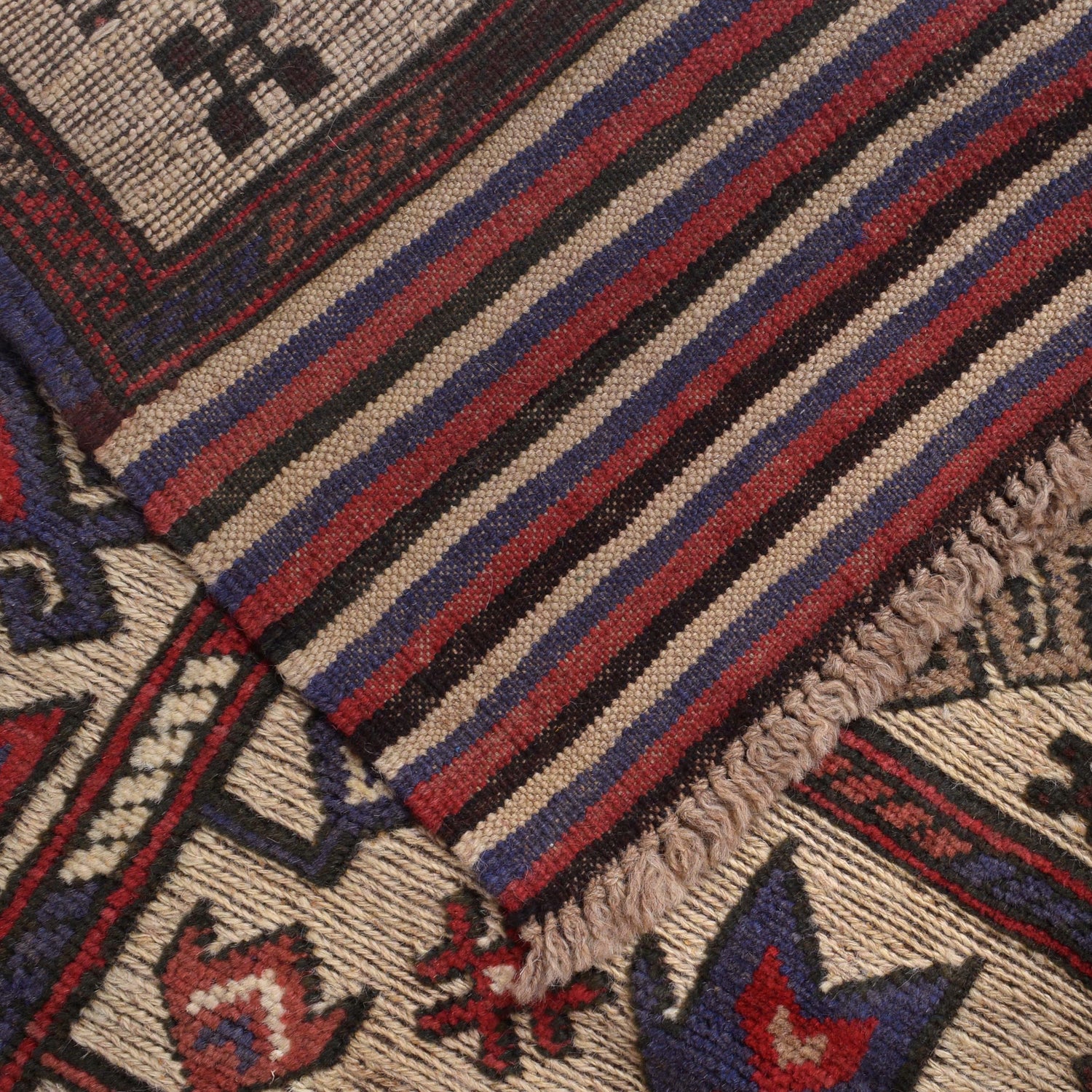 Barjasta Area Rug Handmade Beige Floral 4x6 ft
