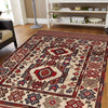 Barjasta Area Rug Handmade Beige Floral 4x6 ft