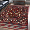 Barjasta Area Rug Handmade Beige Floral 4x6 ft