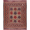 Saghari Kilim Area Rug Handmade Beige Floral 6x9 ft