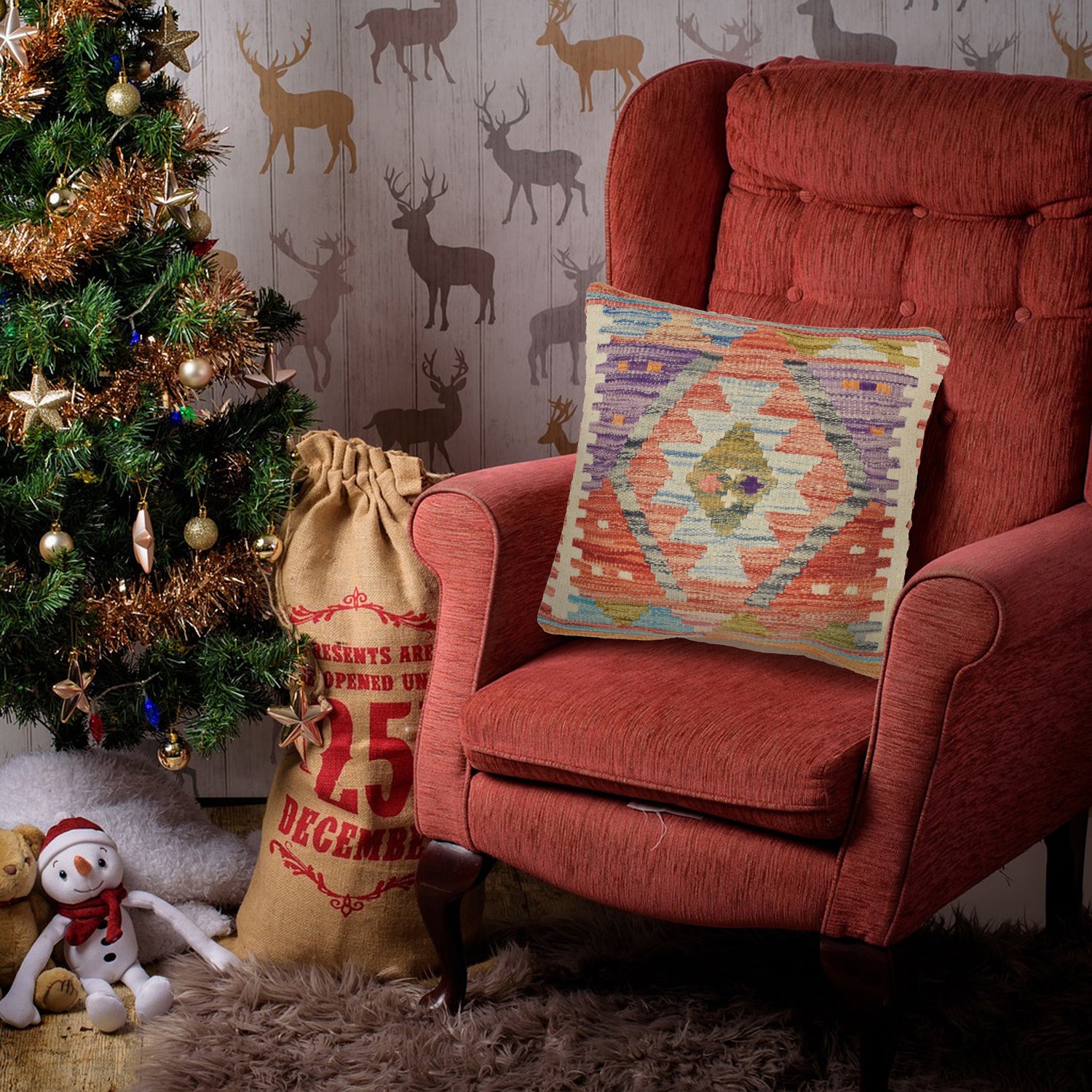 Handmade Kilim Cushion Cover Multi