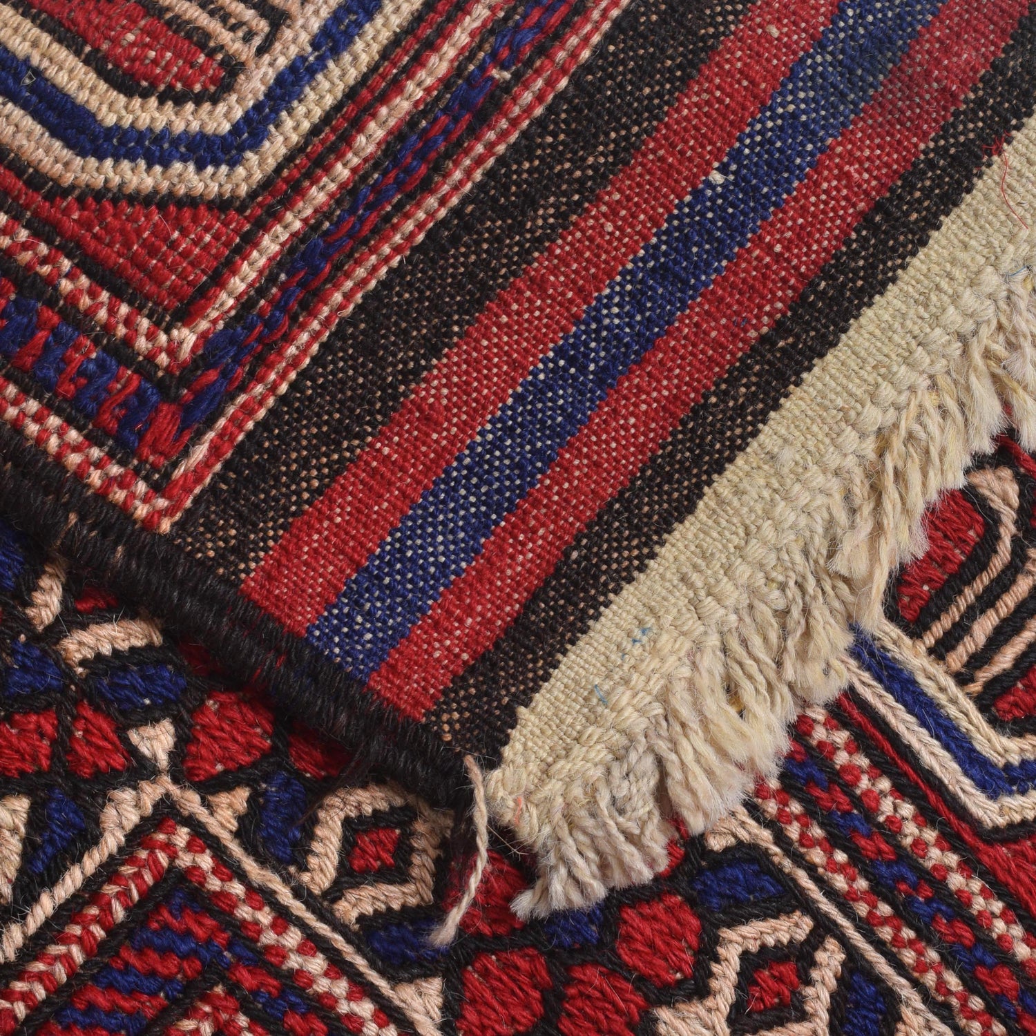 Saghari Kilim Area Rug Handmade Beige Floral 7x10 ft