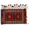 Balisht Area Rug Handmade Multi Geometric 2x4 ft