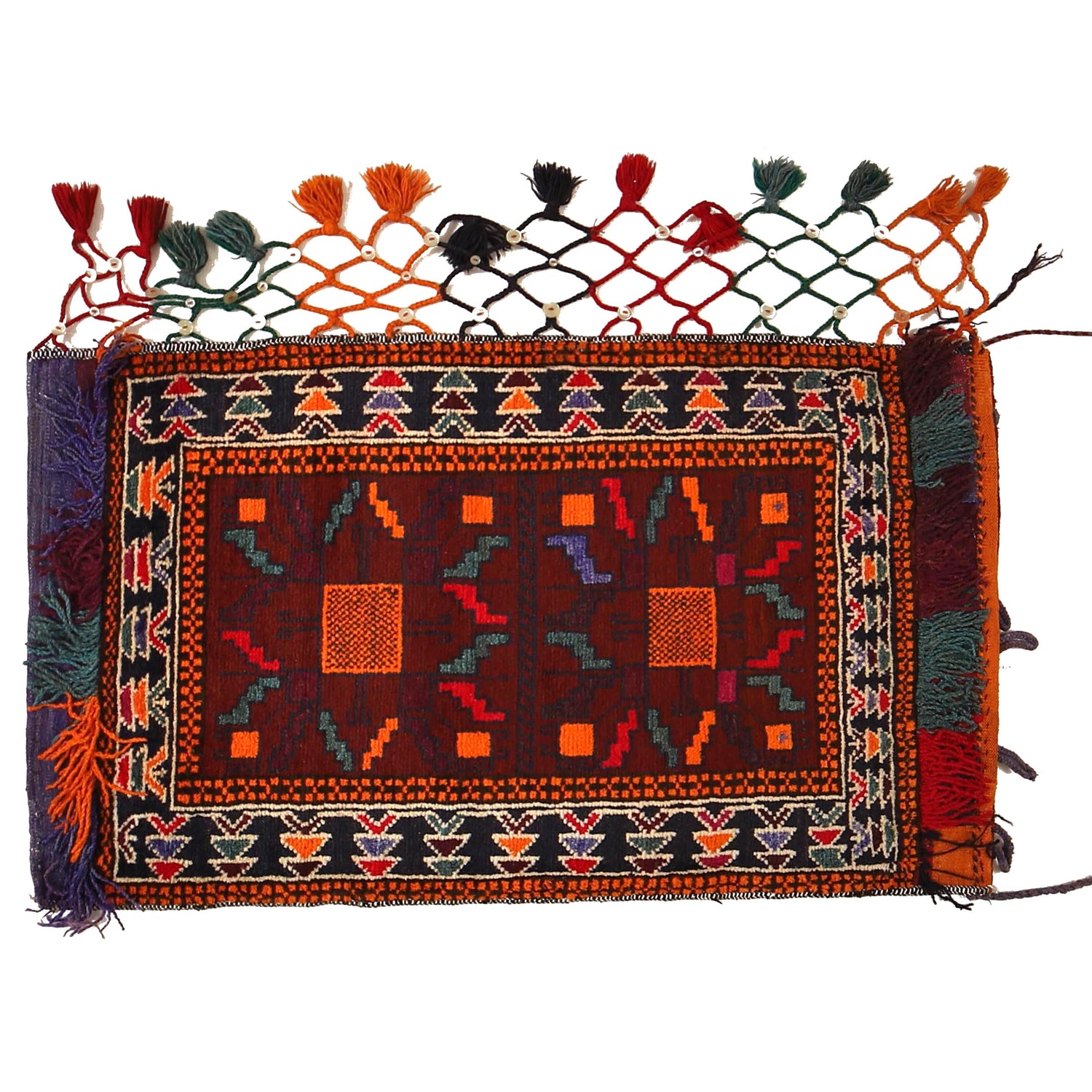 Balisht Area Rug Handmade Multi Geometric 2x4 ft