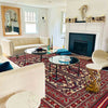 Saghari Kilim Area Rug Handmade Beige Geometric 7x10 ft