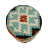 Vegetable Kilim Stool Cover Handmade Multi Geometric 1x1 ft
