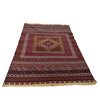 Maliki Kilim Area Rug Handmade Multi Geometric 4x6 ft